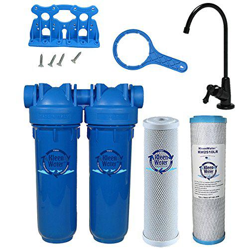 LG chlorine sediment chloramine lead water filter, kleenwater kw1000 chemical removal under sink drinking water filtration system,