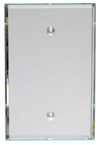 Mirart glassalike blank acrylic mirror switch plate with screw holes