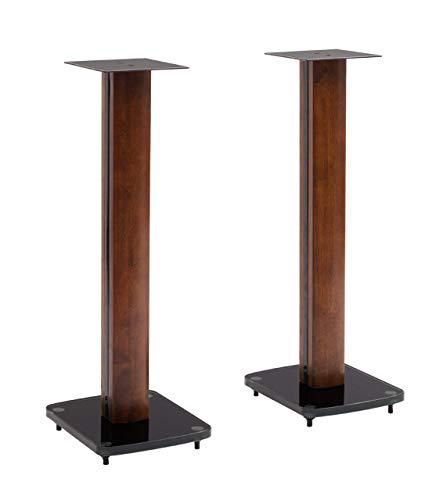 12Vmonster transdeco fixed height glass and steel speaker stands, 30-inch