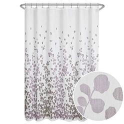 Darice maytex sylvia printed faux silk fabric shower curtain, purple