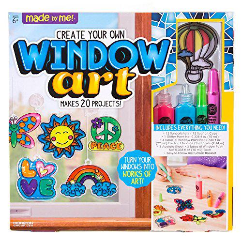LEGO made by me create your own window art by horizon group usa, paint your own suncatchers, includes 12 suncatchers & more, assorte
