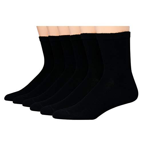 Hanes hanes mens 12pack freshiq odor protection crew socks, black