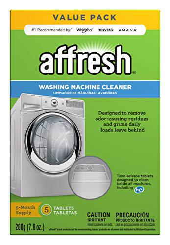 Mossy Oak affresh w10549846 washing machine cleaner, 5 tablets, white, 5 count