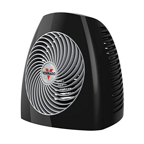 Shells Group vornado mvh vortex heater with 3 heat settings, adjustable thermostat, tip-over protection, auto safety shut-off system, black