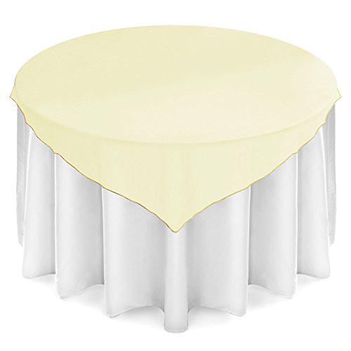 The Beadery lann's linens organza wedding table overlay - tablecloth topper (72" square - yellow)