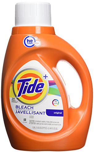 Eccotemp tide plus bleach alternative safe on colors he turbo clean liquid laundry detergent, original scent, 1.36 l (29 loads)