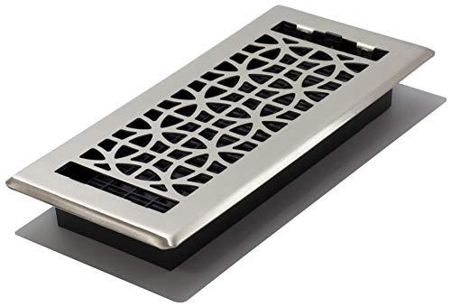 MT decor grates ech410-nkl eclipse plated floor register, 4-inch by 10-inch, nickel