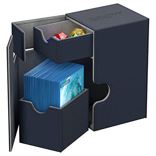 Mega Bloks ultimate guard 80+ flip n tray xenoskin deck & dice case protector blue