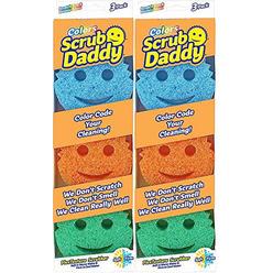 RUBYCA Scrub Daddy Colors- FlexTexture Sponge, Color Code Cleaning, Soft in Warm Water, Firm in Cold, Deep Cleaning, Dishwasher