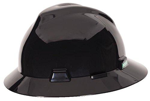 caframo msa c217374 polyethylene v-gard fas-trac suspension hat, black