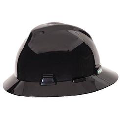 caframo MSA C217374 MSA V-Gard Protective Hats, Fas-Trac Ratchet Suspension, 6 1/2 - 8, Black C217374 Pack of 1