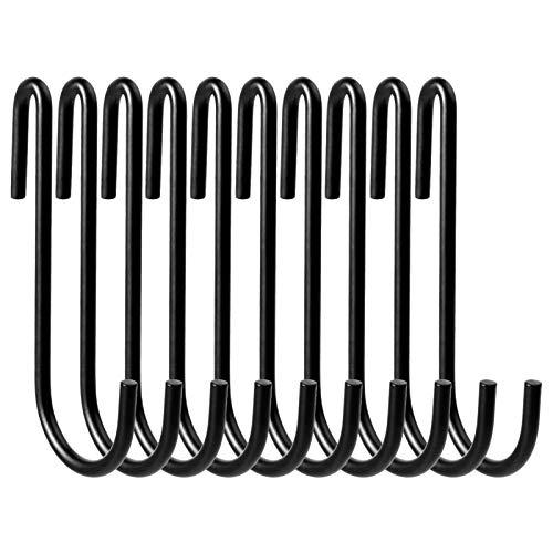 WESTMARK vdomus pot rack hooks black s style for kitchen pot hanging, set of 10  (black)