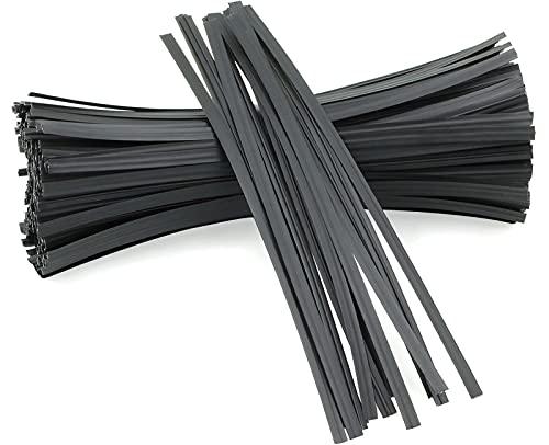 Eztronics Corp Easytle 5" Cable Ties 100 Pcs Bag Twist Ties for Cord Twist Bread Ties Reusable Black Plastic Coated Ties Heavy Duty Wire Twist Ties for