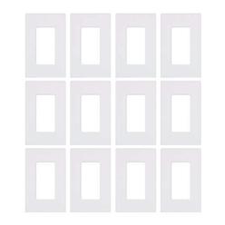 Lacis lutron cw-1-wh 1-gang claro wall plate, white (12 pack)