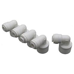 Seneca River Trading Malida L-Type Male Thread 1/2"-1/4" Water Filter Quick Connect Fitting for RO Pack of 5