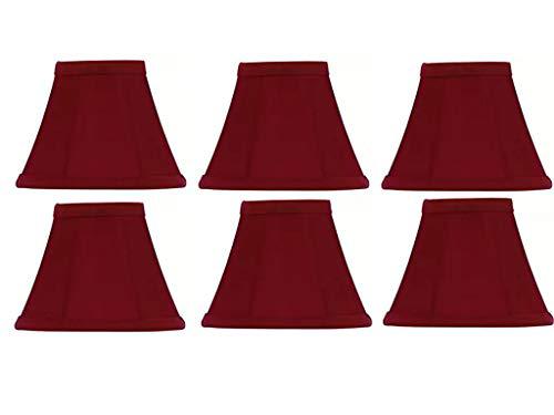 Empire Clip On Chandelier Lampshade, Red Chandelier Lamp Shades Set Of 6