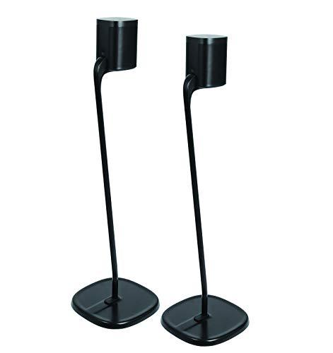 GEBERIT gt studio speaker stand for sonos one, play 1 or play 3, premium surround sound, heavy base, complete cord concealment - (pair,