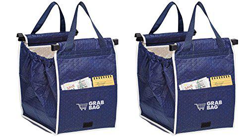Hibbent insulated reusable grab bag grocery shopping tote holds up to 40 lbs (2)