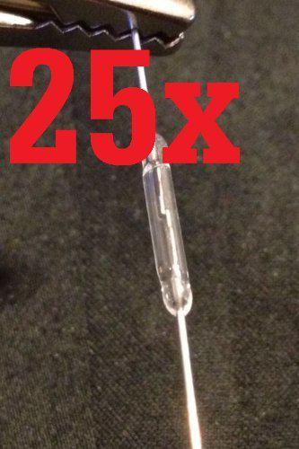 Madison 25pcs 25x reed switch glass n/o low voltage current 2x14mm a by caryshop.com