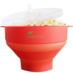 Mattel BARRETLGQ Silicone Microwave Popcorn Popper with Lid for Home Microwave Popcorn Makers with Handles Collapsible Popcorn Bowl