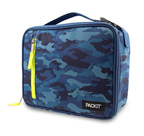 Minifigures packit freezable classic lunch box, blue camo