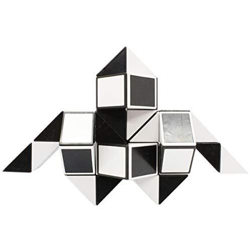 Warmtree toy mipartebo magic snake cube twist puzzles 48 wedges brain  teaser toys white and black