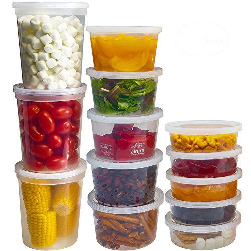 Ceaco durahome food storage containers with lids 8oz, 16oz, 32oz