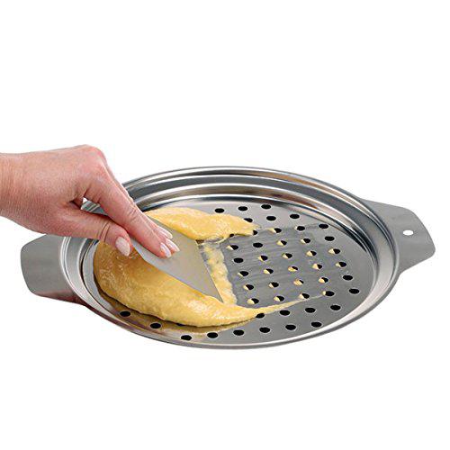 Bath & Body Works hicook stainless steel spaetzle maker lid with scraper traditional german egg noodle maker pan pot spaghetti strainer