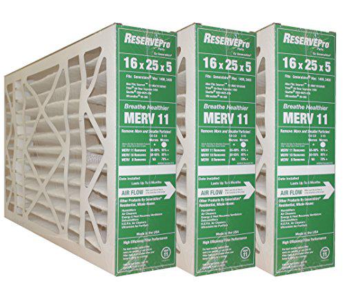 Bedwina generalaire # 4541 merv 11 for # gf 4511 reservepro 16x25x5 furnace filter, actual size:15 5/8" x 24 3/16" x 4 15/16" case of 3