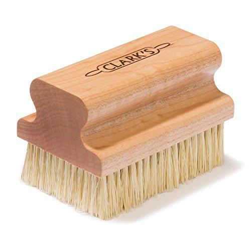 OEMTOOLS clark's large scrub brush | maple construction | scrub brush for cast iron, cutting boards, butcher blocks, dishes, countertops