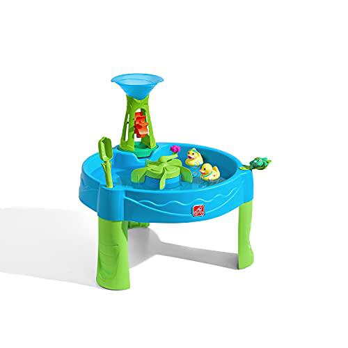 ranvi step2 duck dive water table | kids water table with water tower & 5-pc accessory set