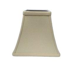 Ralph Lauren upgradelights beige linen 10 inch candle stick square bell clip on lampshade replacement 5x10x9