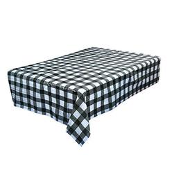 mini skater laslu pack of 6 plastic black and white checkered tablecloths -party picnic camping vinyl tablecloth - 108 x 54 inches vinyl ta