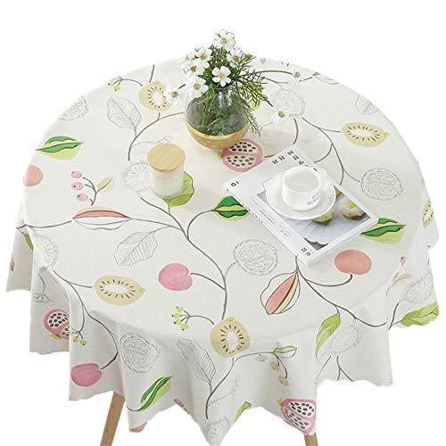 Lependor Bettery Vinyl Round Table Cover Wipe Clean Pvc Tablecloth Oil Proof Waterproof Stain Resistant 48 Inch Lependor Bettery Vinyl Round Table, 48 Round Table Covers