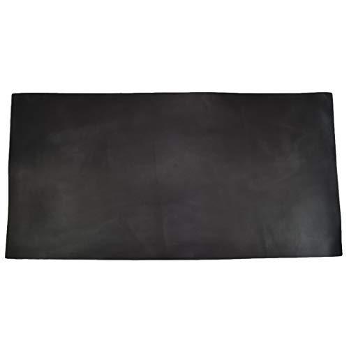 Hide & Drink leather square (12 x 24 in.) for crafts/tooling/hobby workshop, medium weight (1.8mm) by hide & drink :: charcoal black