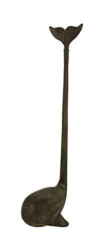 Admired by Nature rustic brown cast iron long tail whale paper towel holder