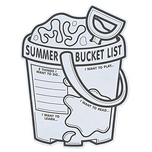 Herenear fun express my summer bucket list color your own poster (set of 30) craft kits for kids