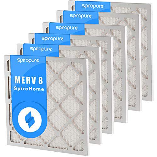 spiropure 28x30x1 merv 8 geothermal air filters - made in usa (6 pack)