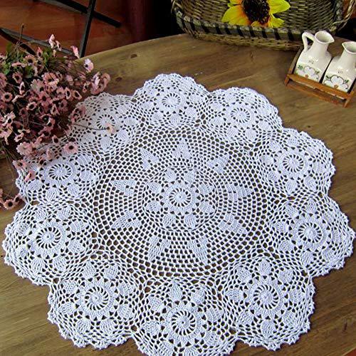 Professor Puzzle Hetao 100 Cotton Handmade Crochet Round Tablecloth Doilies Lace Table Covers White 24 Inch Professor Puzzle Hetao 100 Cotton, 24 Inch Round Tablecloth