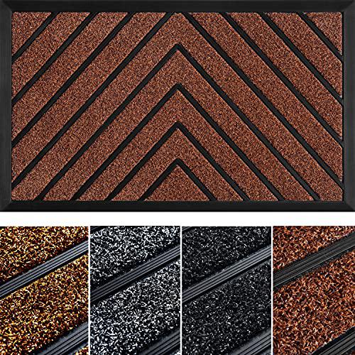 Samsung extra durable front door mat triangle burgundy- rug entry