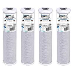 Dupont 4-pack of baleen filters 10" x 2.5" 1 micron coconut shell performance carbon filter cartridge replaces hydronix cb-25-1001, wa
