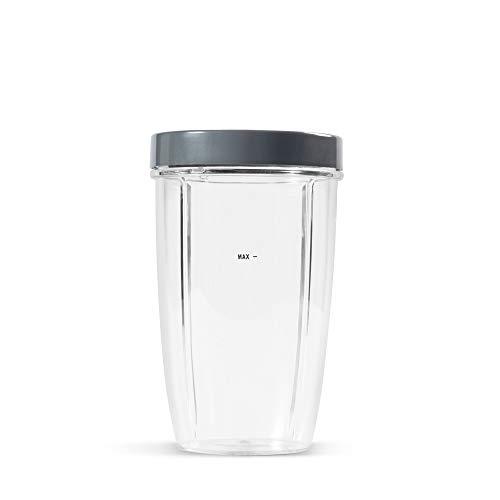 DOORSAVER nutribullet nbm-u0270 24 ounce tall cup with standard lip ring, clear/gray