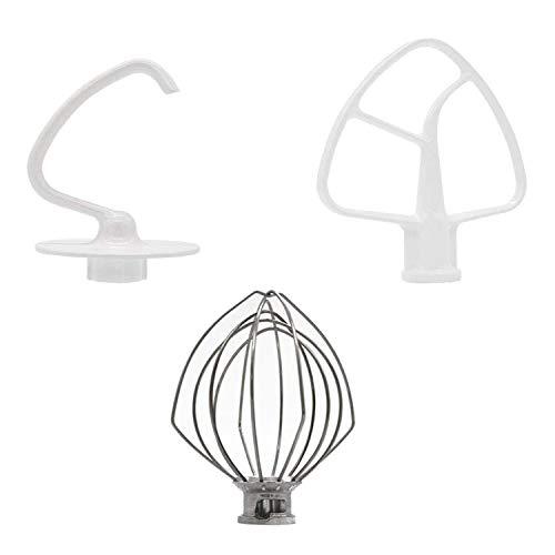 Ozone Choice k45dh&k45ww&k45b by ami parts k45dh dough hook&k45ww wire whip&k45b coated flat blade paddle with scraper, 3 pieces stand mixer