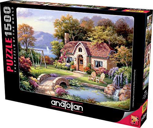 anatolian puzzle - spring cottage in full bloom, 1500 piece jigsaw puzzle, #4556