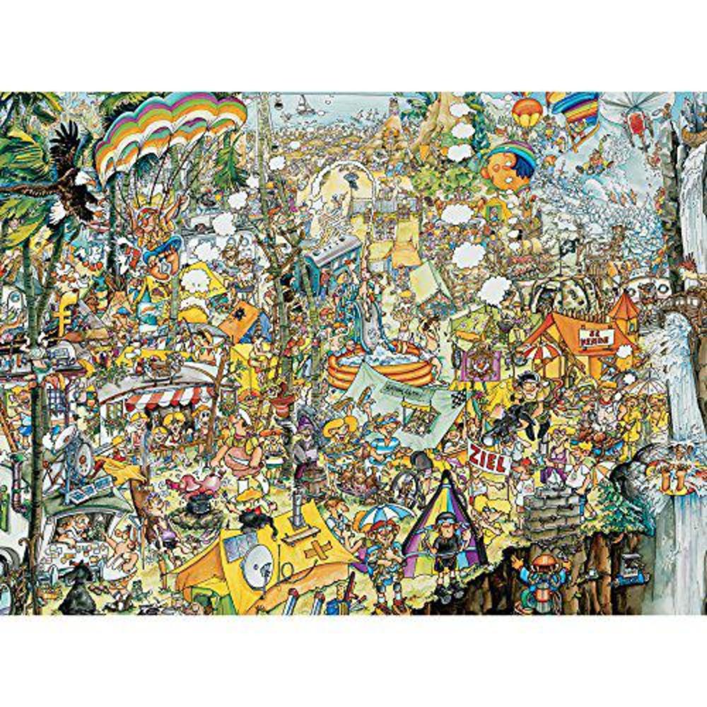 bits and pieces - 1000 piece jigsaw puzzle for adults - crazy bbq - 1000 pc festival scene jigsaw by artist gerold como