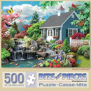 Bits And Pieces bits and pieces - dream landscape 500 piece jigsaw puzzles  for adults - each puzzle measures 18