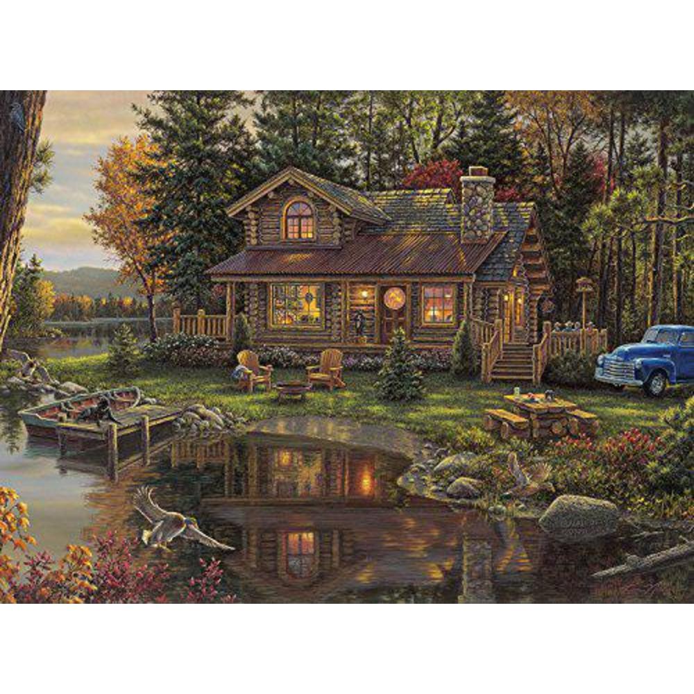 Buffalo Games & Puzzles buffalo games - kim norlien - peace like a river - 1000 piece jigsaw puzzle with hidden images