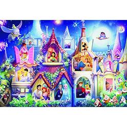 ceaco 2000 piece disney/pixar - disney, princess castle jigsaw puzzle, kids and adults