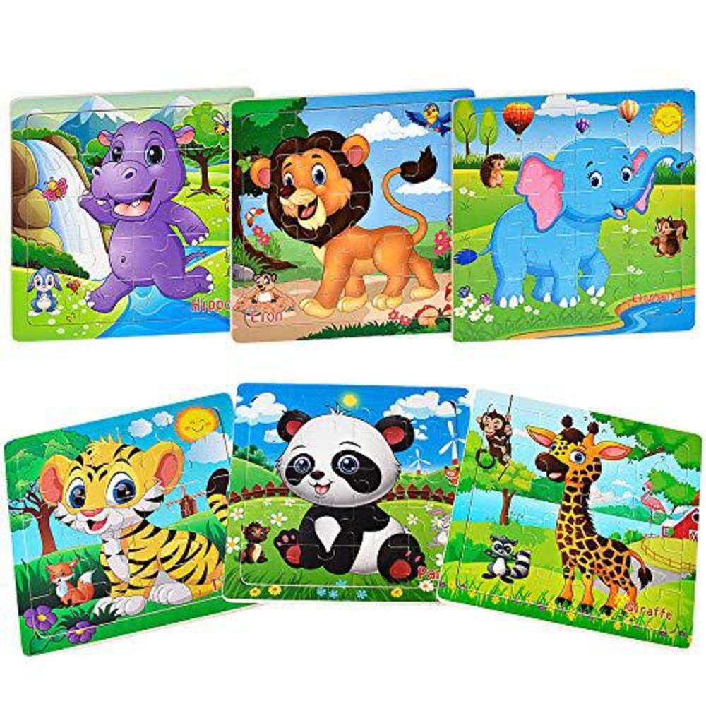 CHAFIN puzzles for kids ages 3-5 toddler puzzles set 20 piece wooden jigsaw puzzles for toddler children learning puzzles set for bo