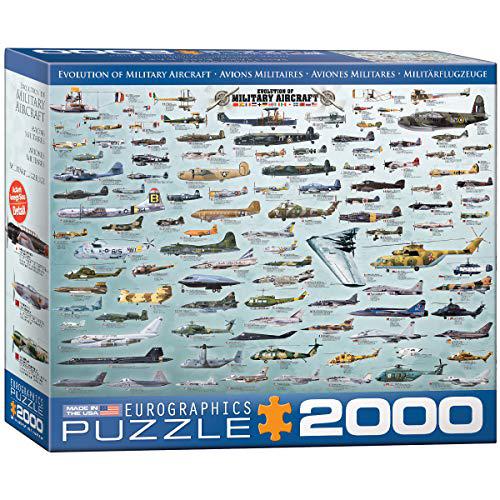 EuroPuzzles eurographics evolution of military aircraft puzzle (2000-piece) (8220-0578)